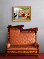 Картина на стену для интерьера на холсте "Золотой век" в классической раме 41*51 см