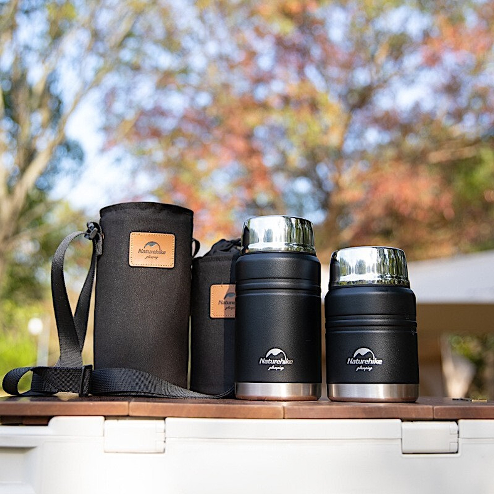 Термос 0.50л Naturehike NH20SJ041 для еды (95°C 6ч-70°С 8ч-65°С) со складной ложкой -