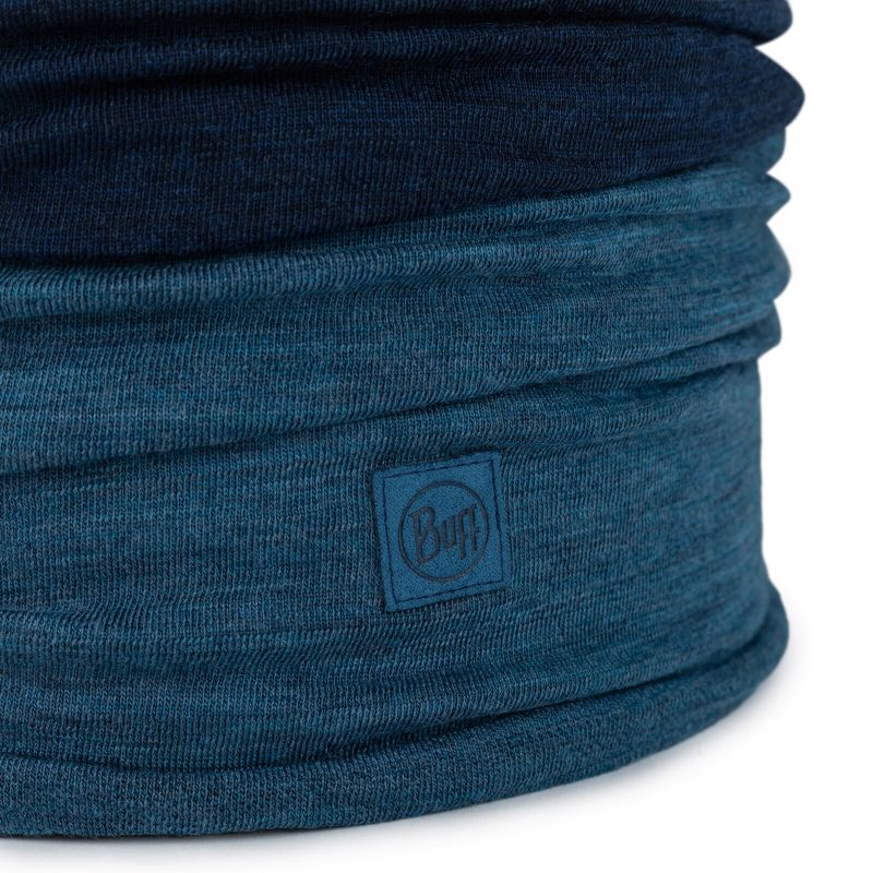 Тонкий шерстяной шарф-труба Buff Merino Move Denim Фото 4