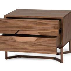 Прикроватная тумба Ambra 60х40 см, шпон ореха