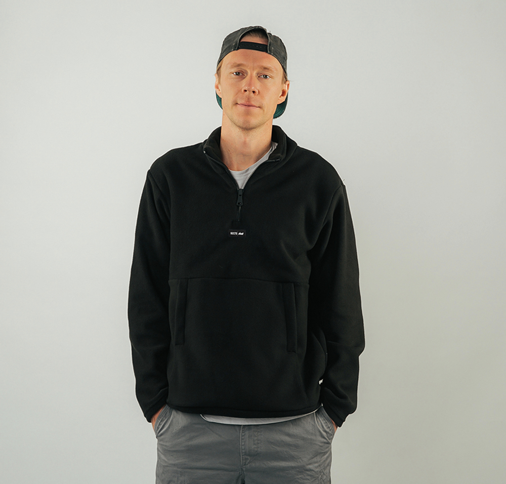 Флисовая кофта label Black