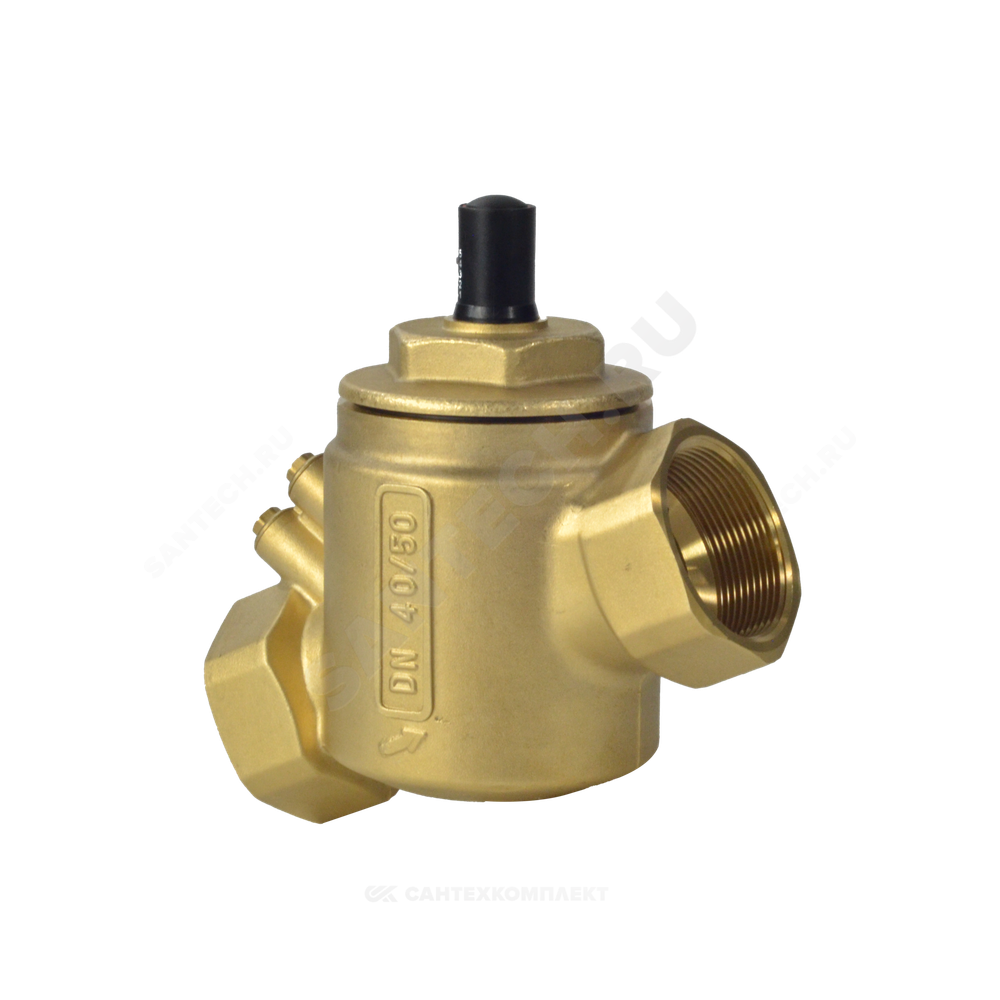 Клапан балансировочный автомат латунь R206A Ду 15 G1/2" A Ру25 ВР 0.27612 - 0.8244 м3/ч без ниппелей Giacomini R206AY013
