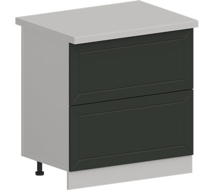 Кухня Модуль ШН2Я 800 Белый / Насыщенно-зеленый