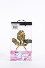 Наконечник АМ Листок 16мм, золото глянец