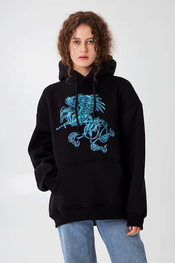 Худи Helgi Ingvarr ЗМЕЙ-ОГНЕННЫЙ ВОЛК Черный - фото 6