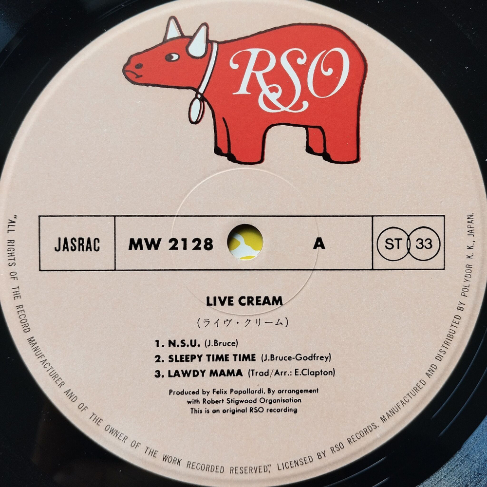 Винтажная виниловая пластинка LP Cream Live (Japan 1975) (No Obi) Lawdy Mama