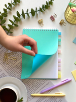 НОВИНКА! Блокнот А5 60 л. Pastel Collection Mint/Blue, с обложкой из двухстроннего двухцветного пластика, на металлическом гребне