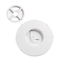 7661/24L MITRA LED SN 555 Светильник пластик/белый LED 24Вт 3000/4000K D300 IP40 OMEGA WHITE