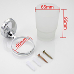 Стакан для зубных щеток, стекло/металл, хром, Frap, F1606