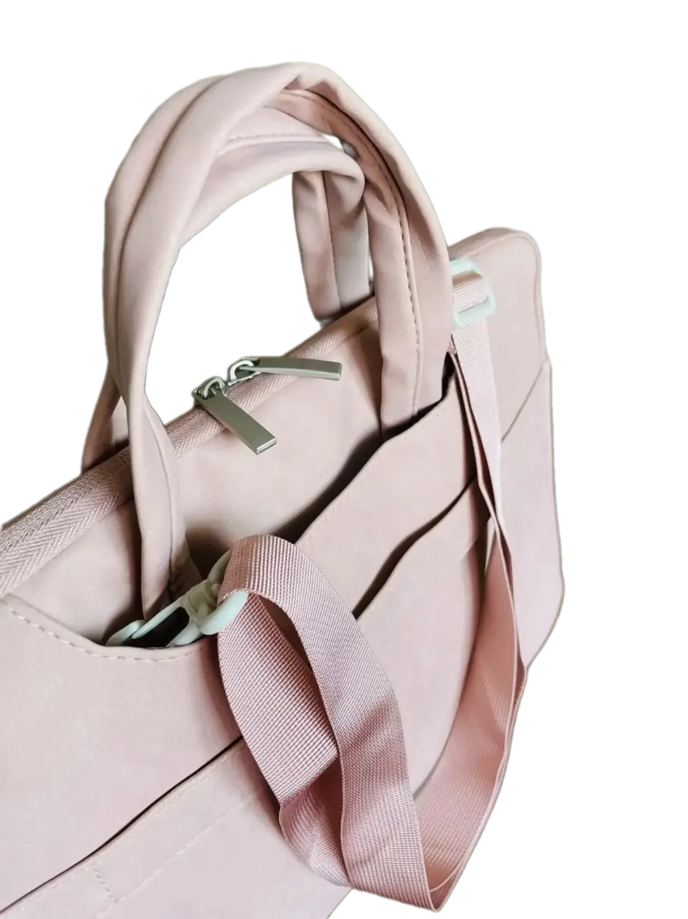 Сумка для ноутбука экокожа QOZA, розовая