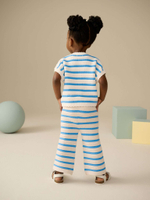 Кардиган с коротким рукавом и брюки в комплекте для девочки Next E25-144, Молочный, Голубой