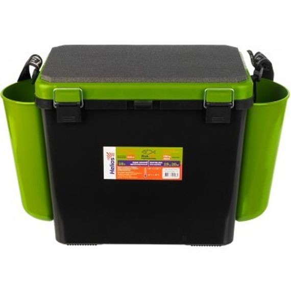 Ящик зимний Helios "FishBox" односекционный (19л) зеленый
