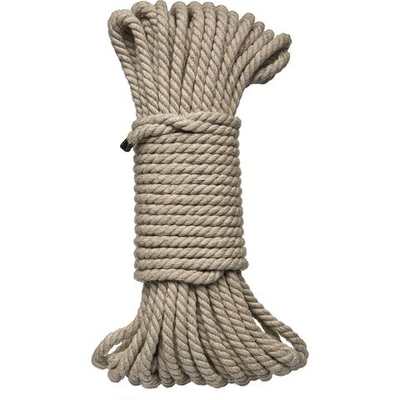 Бондажная пеньковая верёвка Kink Bind & Tie Hemp Bondage Rope 50 Ft - 15 м. (Цвет: бежевый)