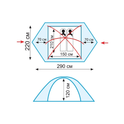 Tramp палатка Peak 2 (V2) (серый)