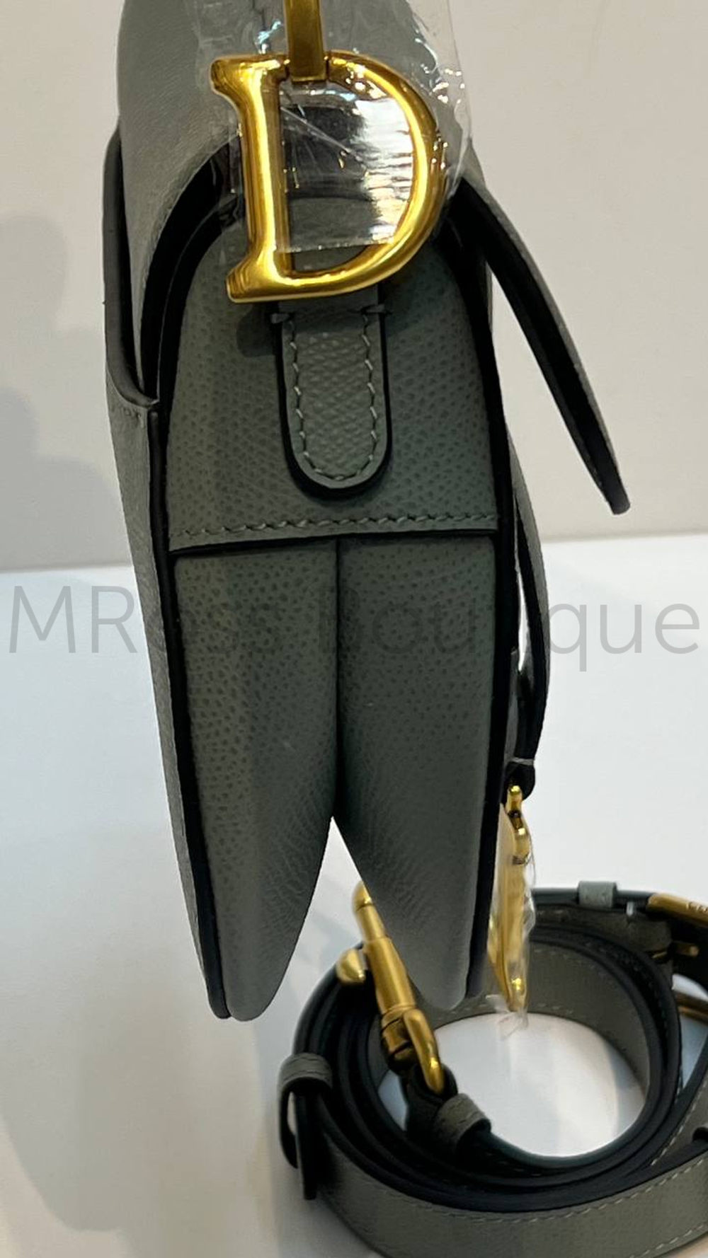 Сумка седло Dior Saddle серого цвета