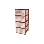 Комод 4-х секционный СЕТКА бежевый