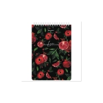 Блокнот А-5 греб. 60л. кл. лак , жесткая подложка, BRAUBERG, "Гранаты", 114366