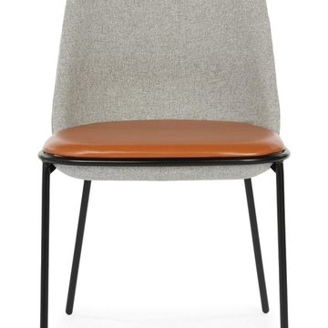 Стул Embrace серая ткань и коричневая экокожа
