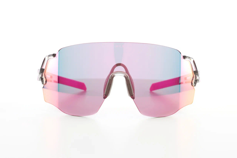 Спортивные очки с диоптриями HILX Savage (L) Shiny Crystal Grey Pink / Pink Lens