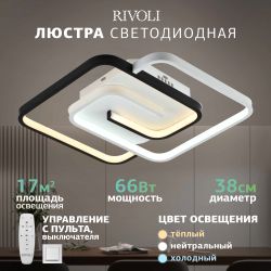 Светильник потолочный светодиодный Rivoli   6102-101 LED 3950К - 4400К 66 Вт модерн с пультом