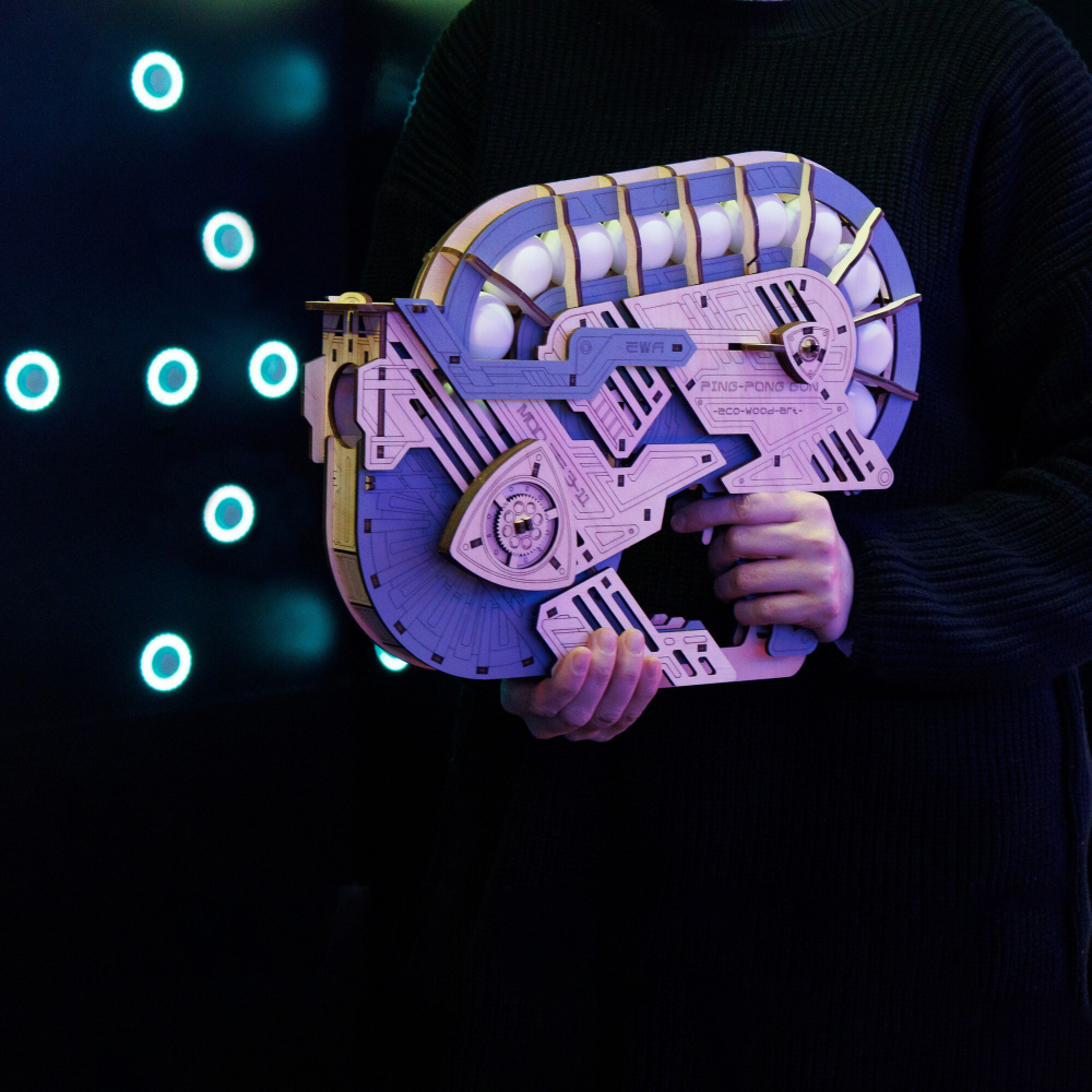 Деревянный конструктор Пинг-Понг Пушка (EWA)