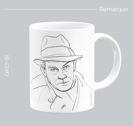 Кружка с принтом минимализм "Ремарк"
