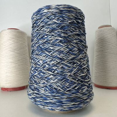 MARL-ON - Millefili; 100% хлопок; 310м/100гр; col.30616; цвет: бело-сине- нити, перевитые черной; ТОЛЬКО бобинки: 268, 306гр