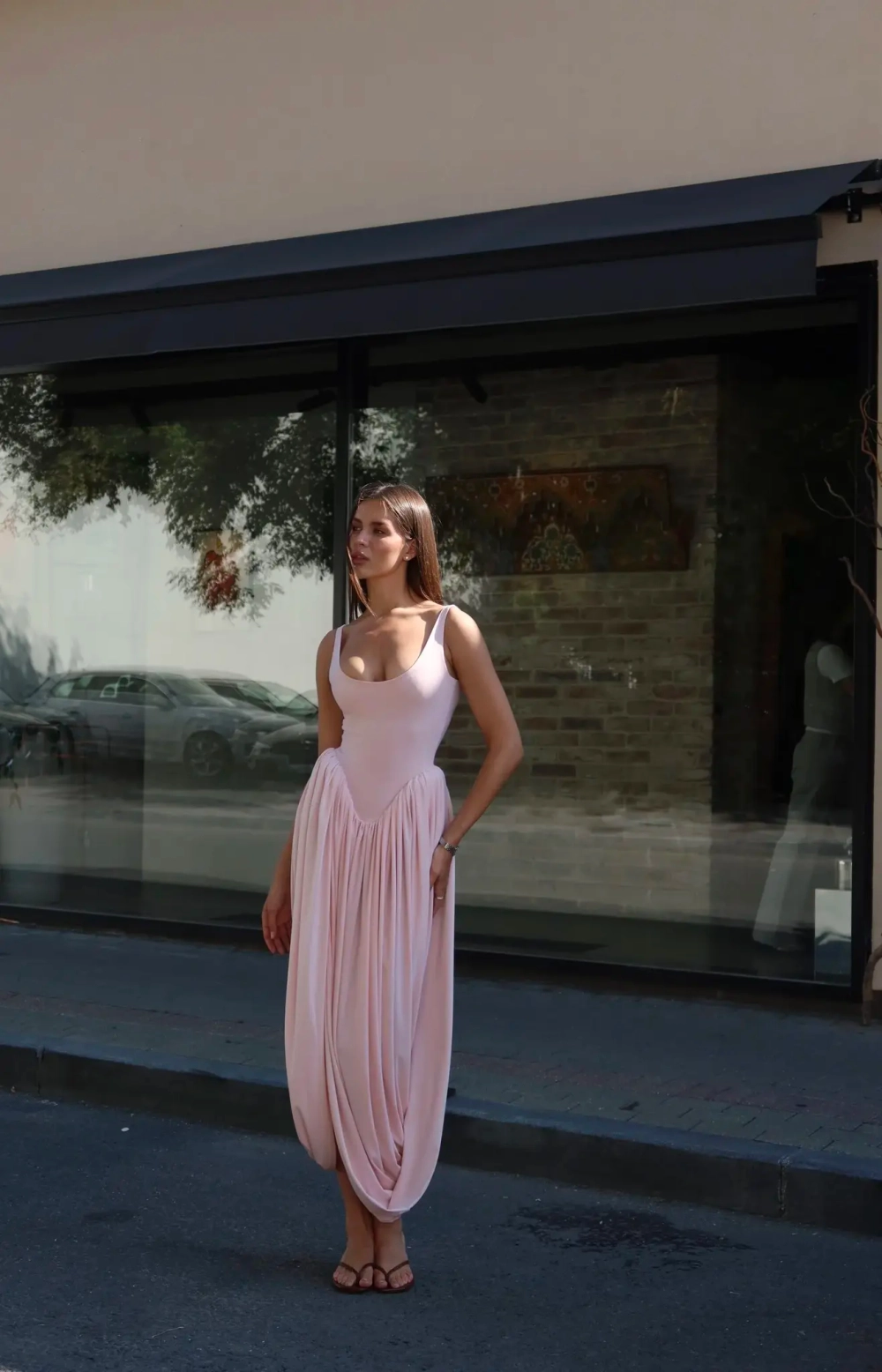 Платье с буфами