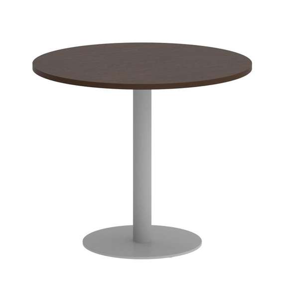 First Стол круглый KSPRG-1 Венге Цаво/Металл Серый 900*900*750