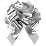 Бант-шар в серебряном цвете, металлик, 21 см/ 36 см