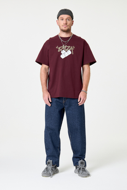 Футболка Q2ZA - "Клавиатура" (бордо)