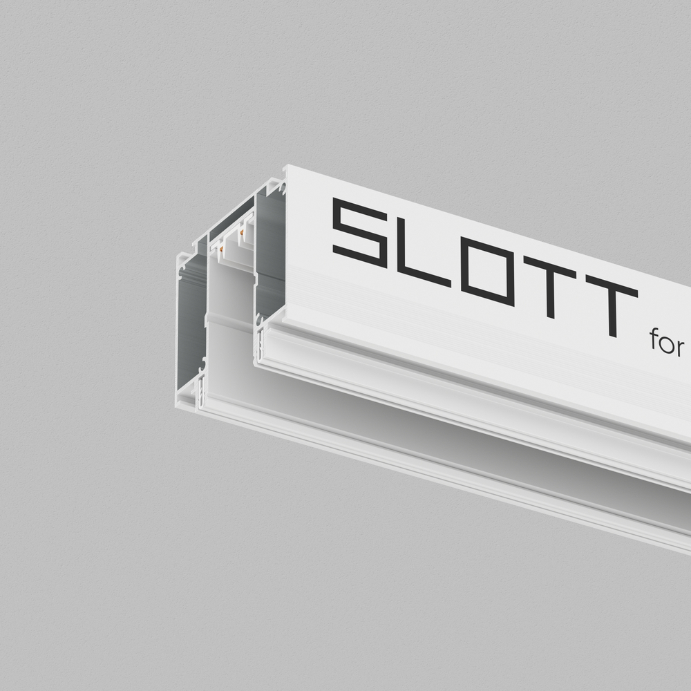 TR2014-WH Профиль-трек SLOTT for DENKIRS SMART, для натяжных потолков, 2 м, алюминий, белый