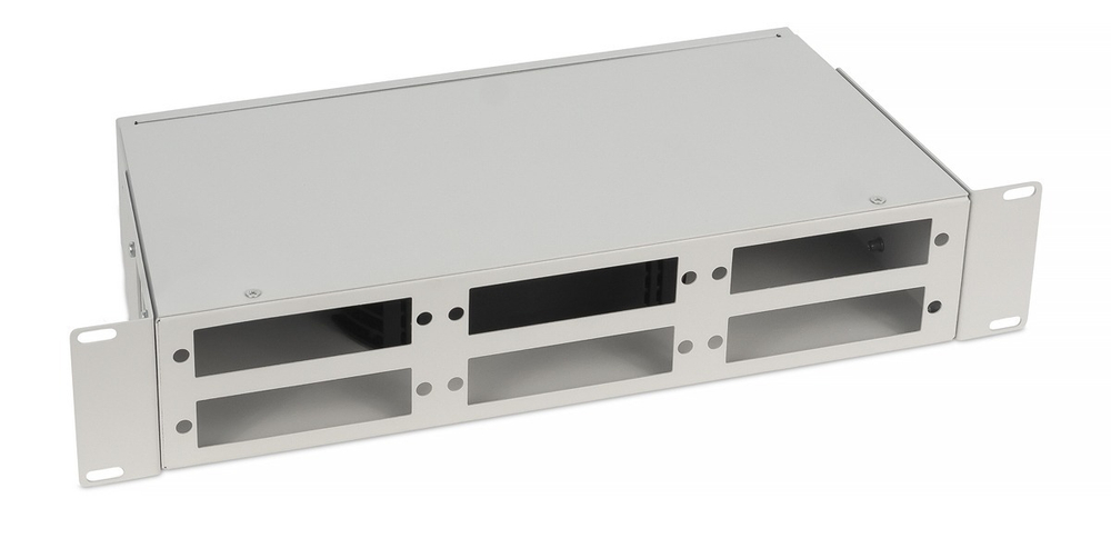 Кросс оптический стоечный  Cabeus FO-CS-19-6FP-GY