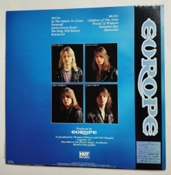 Винтажная виниловая пластинка LP Europe (Japan 1983)
