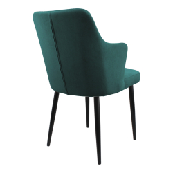 Стул "Хант" (арт. 345), велюр Бренди В10 зеленый, ножки круглые черные.