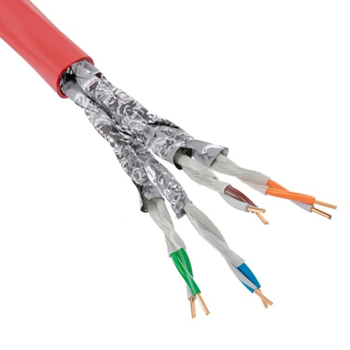 Кабель витая пара неэкранированный U/UTP 23AWG нг(А)-FRHF cat 6 красный [305м] DKC (провод для интернета) RN6UUA04RD