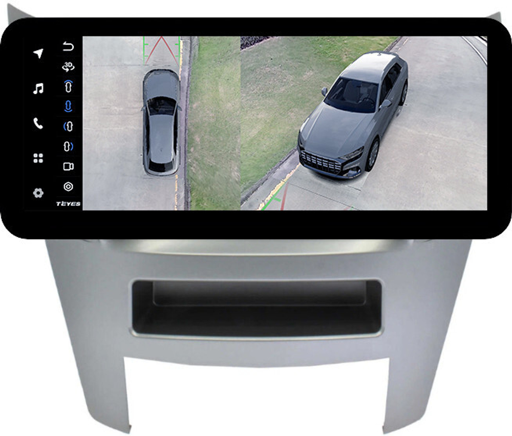 Магнитола для Subaru Legacy 5, Outback 4 2009-2014 (правый руль) - Teyes LUX ONE 360 монитор 12.3" 2K QLED на Android 10, 6+128Гб, CarPlay, 4G SIM-слот, 4 камеры в комплекте