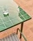 Уличный стол Maurina из оцинкованной стали зелёного цвета с зелёной керамической плиткой 182 x 91 см