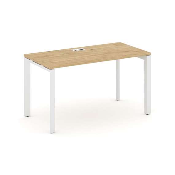 Style Project Стол письменный SN-59P.SP-022 Тиквуд Светлый/Металл Белый/Белый Заглушка 1180*800*750