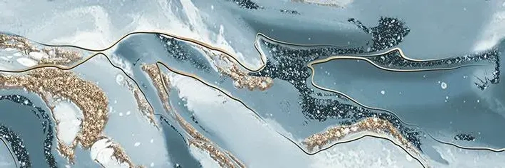 Декоративная плитка ALMA Ceramica DWA11TOR606 Tori 60x20 синий рельефная / глазурованная глянцевая волнистая