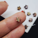 Риолит (леопардовая яшма), красочные бусины звёзды 6мм