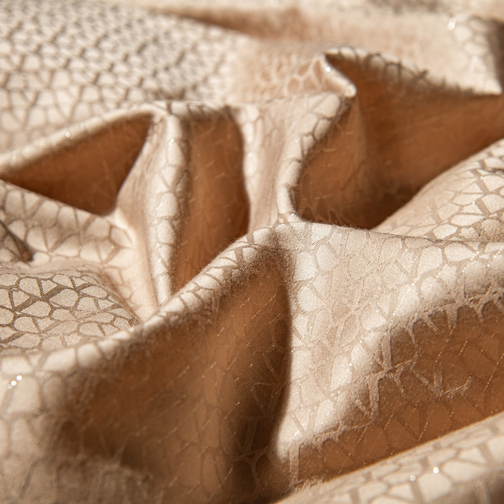 КПБ на резинке Сатин-Жаккард Тессоро MTR007, Евро, 4 наволочки, простынь 140*200*30