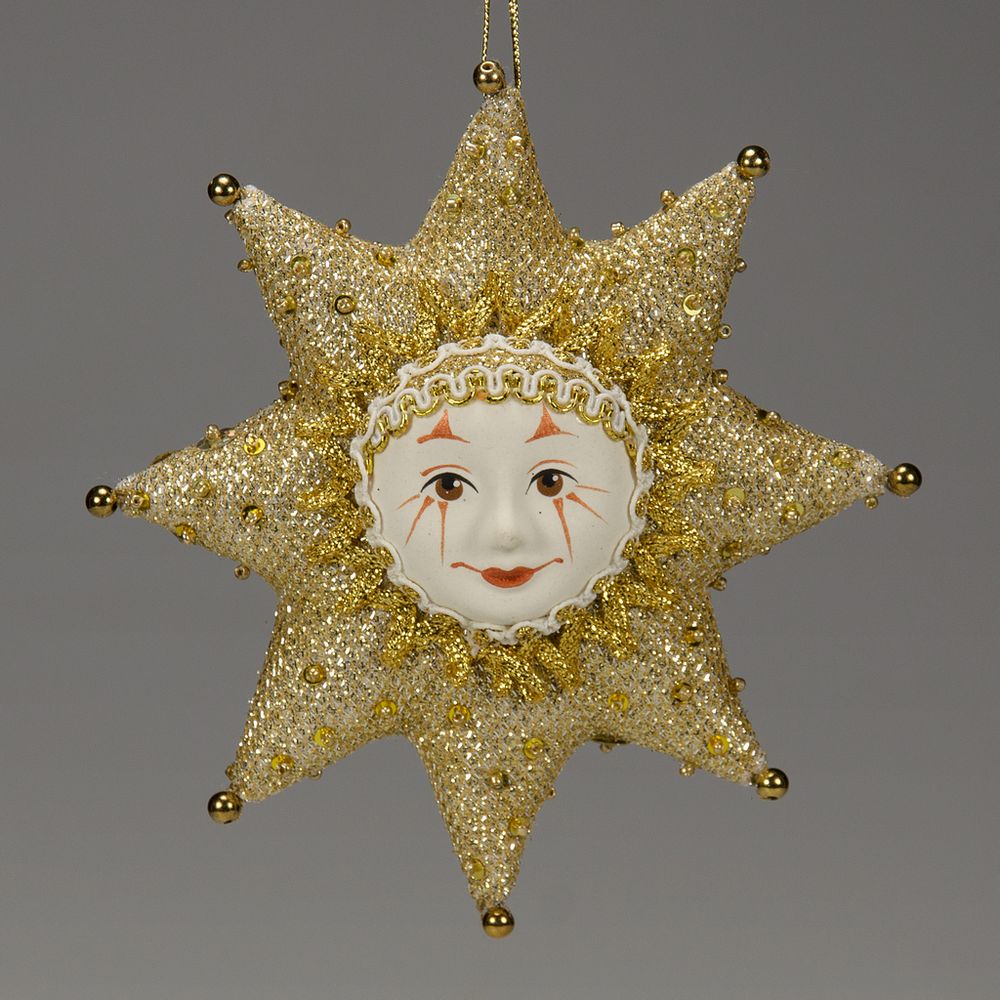 Бисерная ёлочная игрушка Звезда