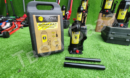 Домкрат гидравлический бутылочный в кейсе 3 тонны