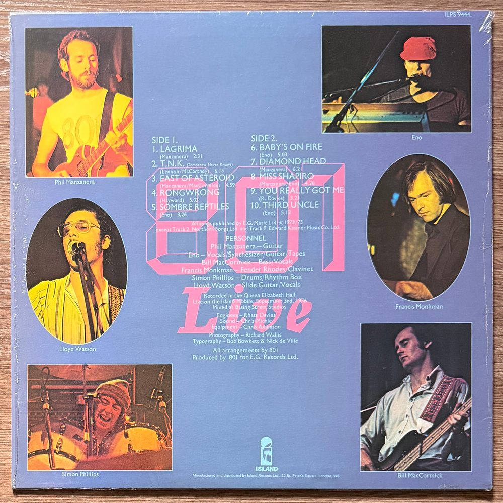801 ‎– 801 Live (Англия 1976г.) Т