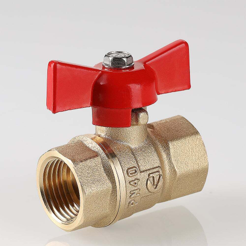 Кран шаровой латунный полнопроходной внутренняя/внутренняя резьба бабочка, VALTEC СТАНДАРТ