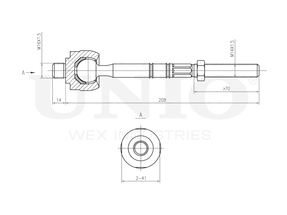 Тяга рулевая UNIO SSP-30085