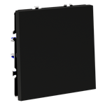 Перекрестный переключатель встраиваемый VOLTUM S70 одноклавишный 10А, (черный матовый)