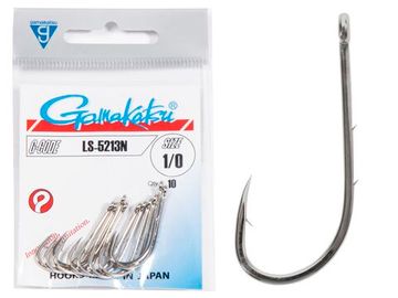 Крючки Gamakatsu LS-5213N HOOKS NICKEL разм. 1/0 10шт.