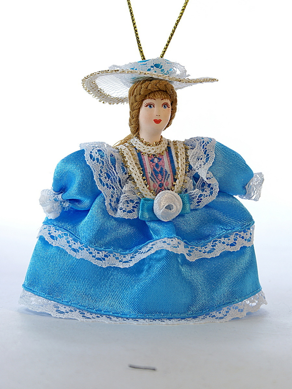 Кукла-подвеска Барышня в шляпке